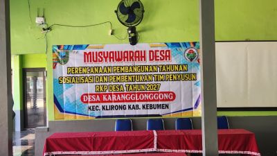 Rancang Pembangunan Tahun Depan, Pemdes Karangglonggong Gelar Sosialisasi RKP Desa 2027 dan Jaring Aspirasi Warga